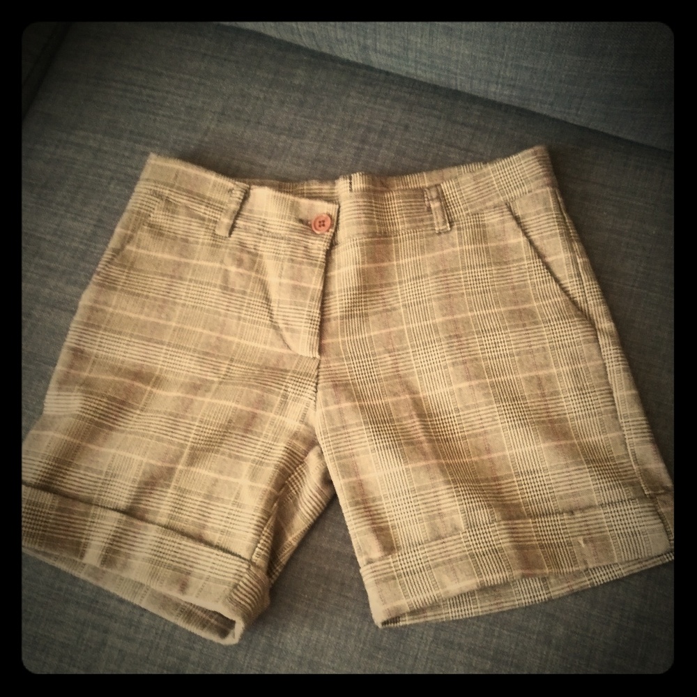 Vintage tweed like shorts XS